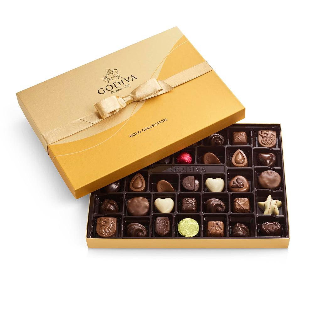 Godiva 36-piece milk chocolate gift box for celebrations and gifting.
