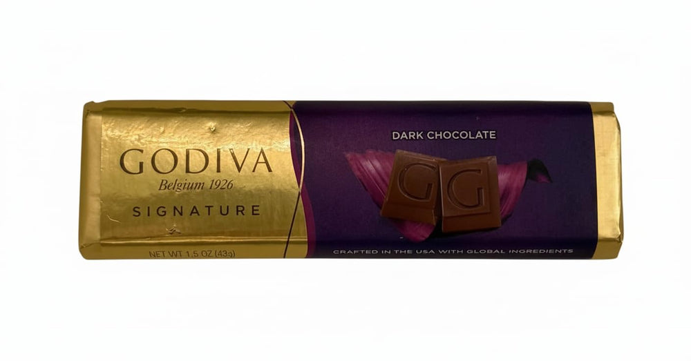 Godiva dark solid bar wrapped, ideal for gifting or a premium treat.