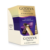 Godiva Signature Mini Bars box open, elegant presentation ideal for gifting.