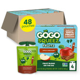 GoGo SqueeZ Apple Cinnamon 3.2oz pouch for mess-free on-the-go snacking