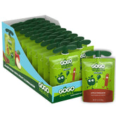 GoGo SqueeZ Apple Cinnamon pouch front view, kid-friendly on-the-go snack.