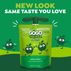 GoGo squeeZ allergen-free pouch, nut-free and gluten-free snack option.
