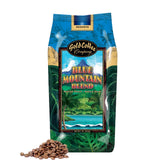 Gold Coffee Company Blue Mountain Premium Blend pack shot showing premium whole beans