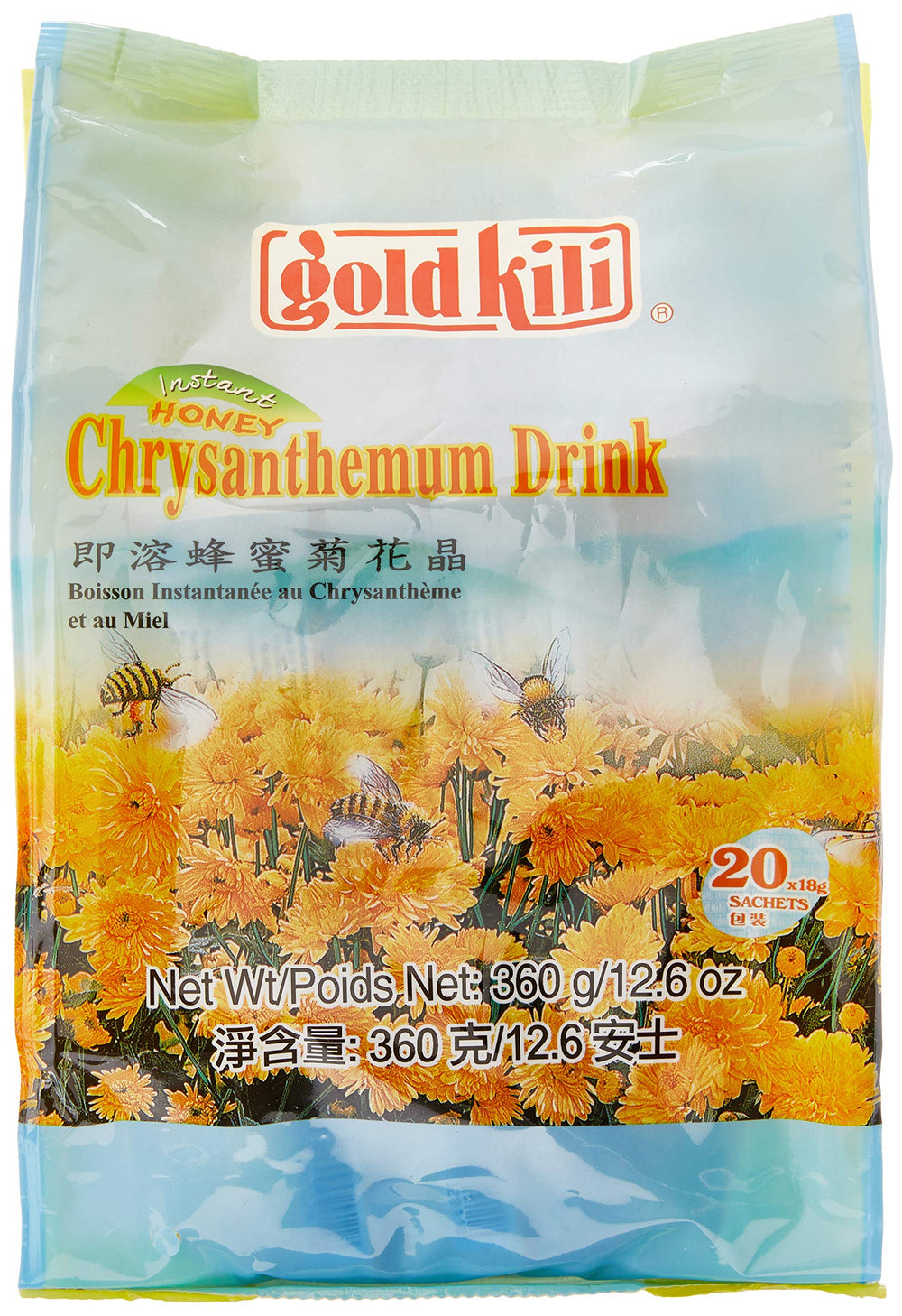 Gold Kili front pack image showing 20 sachets for quick brewing