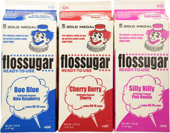 Gold Medal cotton candy sugar in blue raspberry for vibrant carnival-style treats