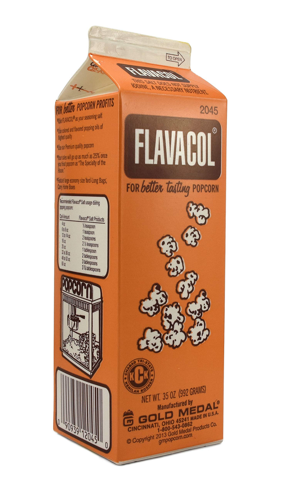 Gold Medal Flavacol seasoning pouring bottle delivers cinema-style flavor with even coverage.