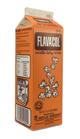 Gold Medal Flavacol seasoning pouring bottle delivers cinema-style flavor with even coverage.