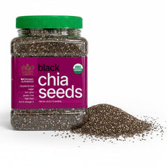 Golden Crown Organic Black Chia Seeds packaging ready for everyday meals.