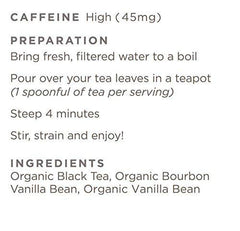 Golden Moon Tea steaming cup image conveys warm, creamy vanilla aroma