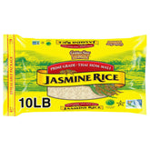 Golden Star Thai Hom Mali Jasmine Rice bag on kitchen counter, ready for family meals.