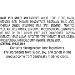 Goldfish baked cheddar crackers made with real cheese