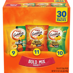 Goldfish Bold Mix Variety Pack front view showing on-the-go snack packs