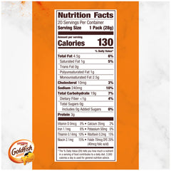 Goldfish Cheddar Crackers 1oz pack, ideal for lunches.