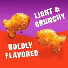 Goldfish Hot Buffalo Pretzels top-view bag emphasizes shareable snack ideal for gatherings