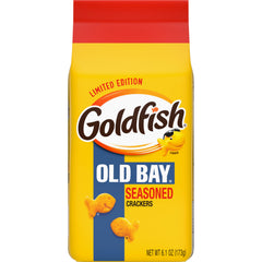 Goldfish front of bag showing Old Bay limited-edition and bold flavor by Goldfish