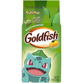 Goldfish Bulbasaur front pack showing branding and flavor benefits