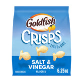 Goldfish Salt & Vinegar Crisps bag, a shareable baked snack.