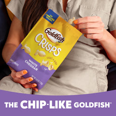 Goldfish White Cheddar baked crackers snack bowl ready to share