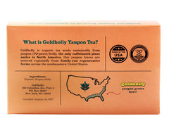 Goldholly Yaupon Tea bags offer convenient on-the-go energy.