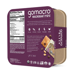 GoMacro PB CHC Chipotle mini bar close-up highlighting premium ingredients