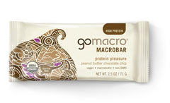 GoMacro MacroBar Organic Peanut Butter Chocolate Chip pack of 15 for on-the-go nourishment