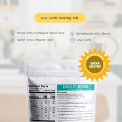 Good Dee's Chocolate Brownie Mix batter pour—quick prep for keto brownies