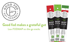 Good Fod Foods Original Meat Sticks nutrition panel highlighting beef content