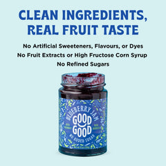 Ingredients reveal real fruit and natural sweeteners, no refined sugar.