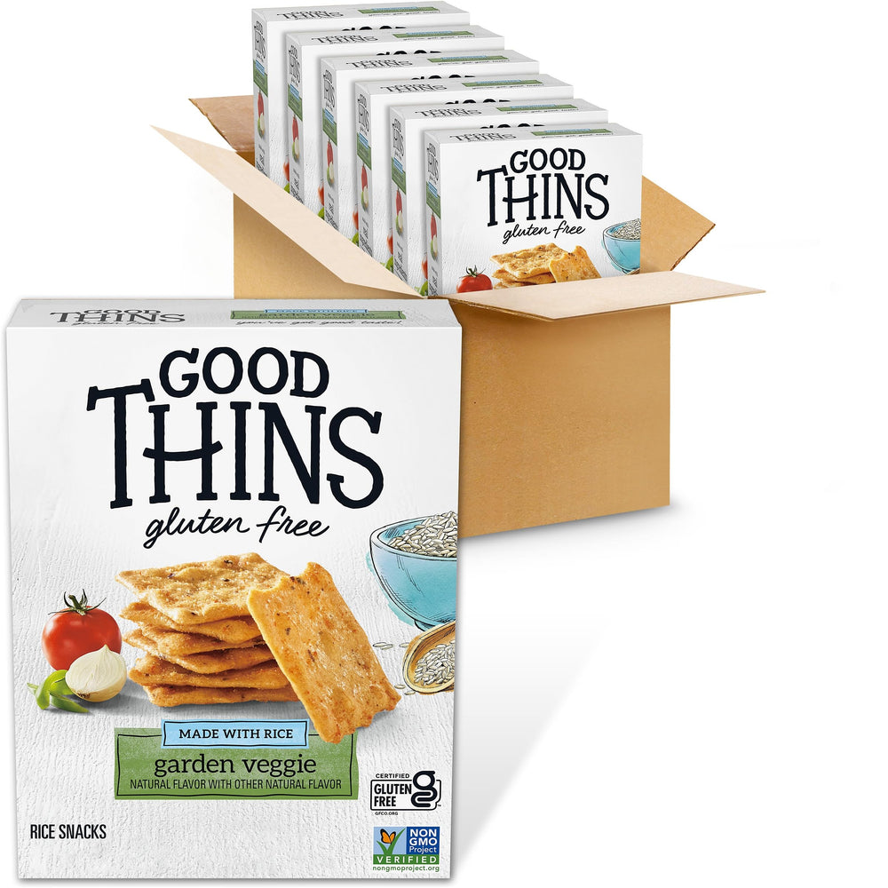 Good Thins garden veggie rice snacks gluten-free crackers with savory garden flavors