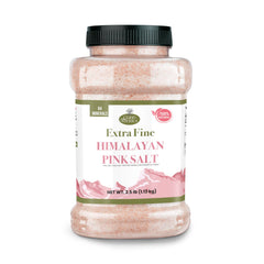 Good Tierra Himalayan Pink Salt jar pours fine grains for easy seasoning.