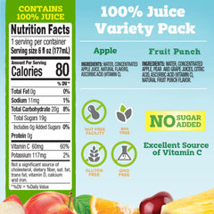 Good2grow fruit punch bottle side view highlights no added sugar and fruit content