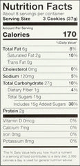 Goodie Girl Cookies Cookie Creme Birthday Cake break-open shot reveals creamy filling and colorful sprinkles