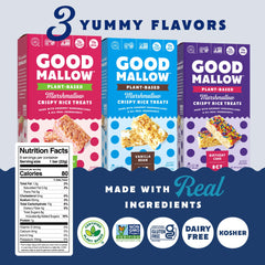 GoodMallow individually wrapped snacks shown for on-the-go convenience and freshness.