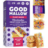 GoodMallow vegan rice crispy treats box, individually wrapped for on-the-go snacking.