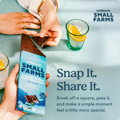 Goodsam organic cocoa beans close-up, signaling organic and non-GMO ingredients