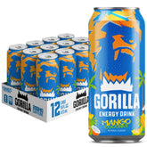 Gorilla Energy Mango Coconut can front for a bold caffeine boost