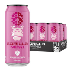 Gorilla Mind Energy Drink can front view showing bold focus and clean energy.
