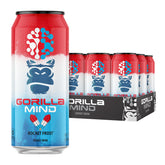 Gorilla Mind Energy Drink bottle in Rocket Frost for on-the-go focus