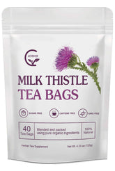 GORNVB Organic Milk Thistle Tea Bags pack shot may support liver function with a delicate flavor