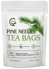 GORNVB Organic Pine Needle Tea Bags packaging highlighting antioxidant-rich blend