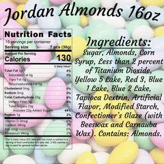 Gotta B Sweet Jordan Almonds pastel shells brighten parties and displays.