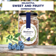 Gourmanity blueberry honey lozenges packaging displays luxury French candy heritage.