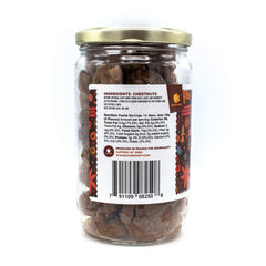 Gourmanity peeled chestnuts in jar, peeled and ready to enjoy.