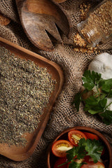 Gourmanity Italian Seasoning sprinkled on pizza for aromatic crust