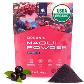 Gourmanity Maqui powder packaging in a resealable bag for freshness and storage