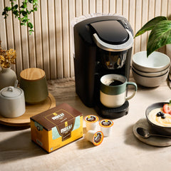 Gourmanity nuKAF chicory k-cup in Keurig ready to brew caffeine-free.
