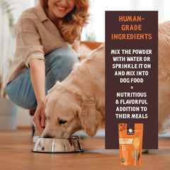 Gourmanity Pumpkin Powder added to a smoothie for autumn flavor