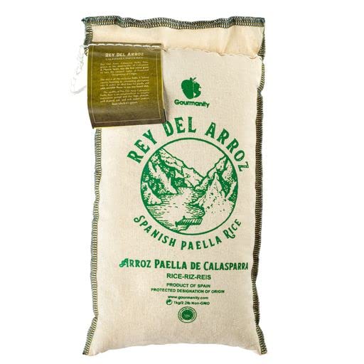 Gourmanity Rey del Arroz Calasparra paella rice 1kg pack with authentic flavor.