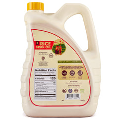 Gourmanity Rice Bran Oil easy-pour bottle-handle enables smooth pouring.