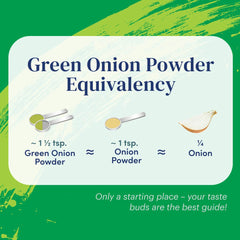 Gourmend green onion powder ingredients list emphasizes natural formula
